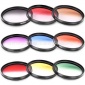 圆形渐变镜37/40.5/43/49/52/58/67/77mm 9片套装送滤镜包